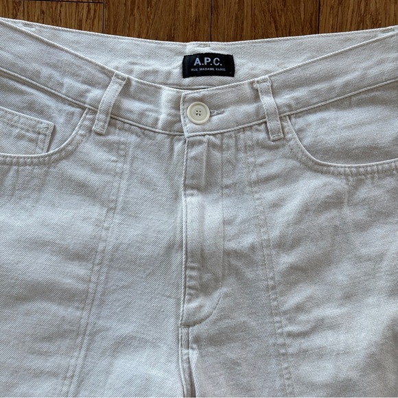 A.P.C. Men’s Beige Gilberto Denim Shorts, Medium - Picture 6 of 8